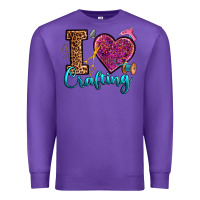 Purple i love crafting Premium Sweatshirt - RanaPortraitStore