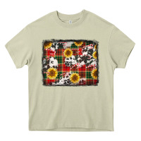Mossy cowhide sunflowers candy canes Christmas background Heavy Core Tee - Jasminsmagicworld