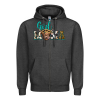 Charcoal Heather girl mama Zipper Hoodie - JahusDesignShop