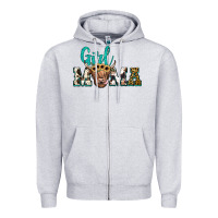 Heather Grey girl mama Zipper Hoodie - JahusDesignShop