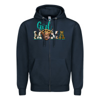 Navy girl mama Zipper Hoodie - JahusDesignShop