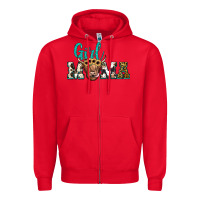 Red girl mama Zipper Hoodie - JahusDesignShop