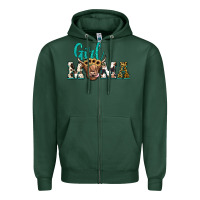Sports Green girl mama Zipper Hoodie - JahusDesignShop