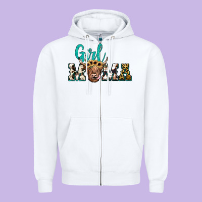 Girl Mama Zipper Hoodie Designed By Jahusdesignshop