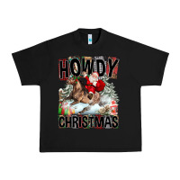 Black Howdy Christmas Rodeo Santa Urban Heavy Tee - FaDigitalArtStudio