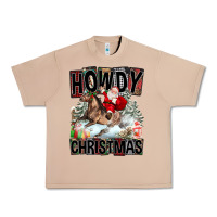 Burro Howdy Christmas Rodeo Santa Urban Heavy Tee - FaDigitalArtStudio