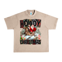 French Oak Howdy Christmas Rodeo Santa Urban Heavy Tee - FaDigitalArtStudio