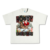 Pistachio Howdy Christmas Rodeo Santa Urban Heavy Tee - FaDigitalArtStudio
