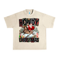Sandshell Howdy Christmas Rodeo Santa Urban Heavy Tee - FaDigitalArtStudio