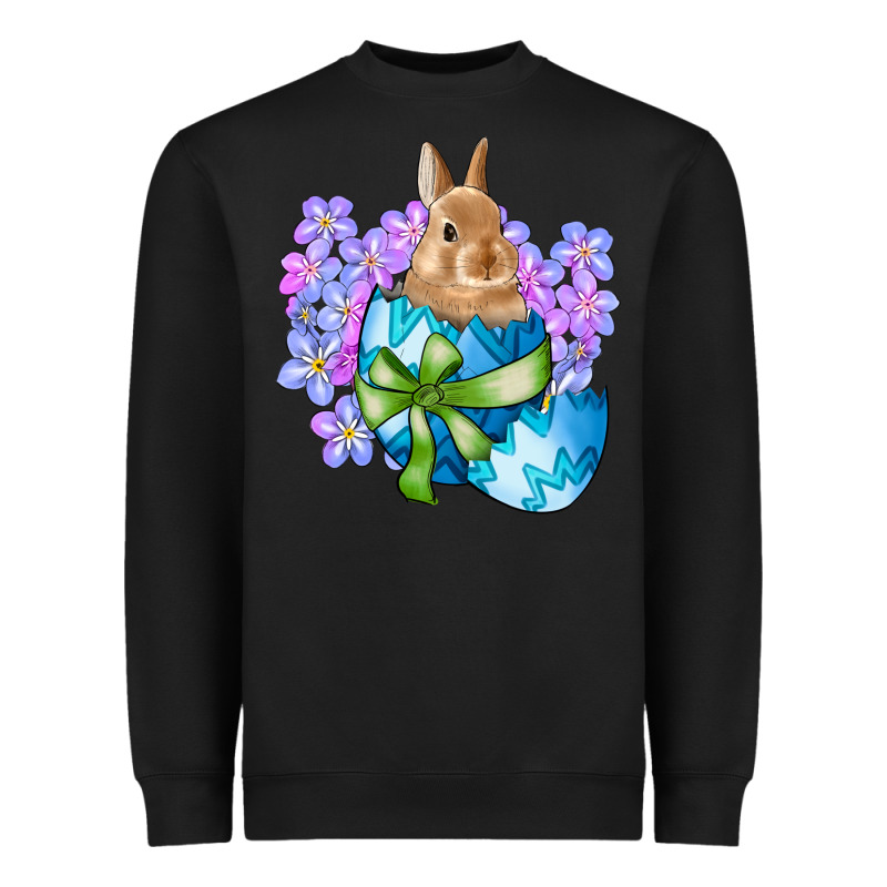 Easter Bunny Egg Flowers Heavyweight Sweatshirt by RanaPortraitStore | Teevron