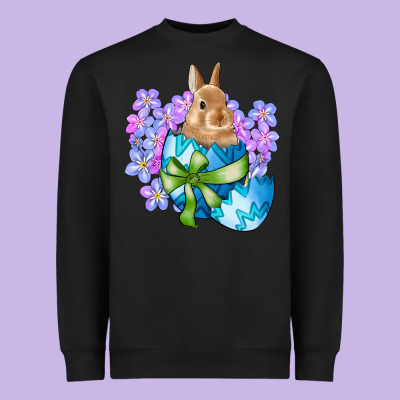 Easter Bunny Egg Flowers Heavyweight Sweatshirt Designed By Ranaportraitstore