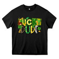 Black Lucky dude  St. Patrick's Day Heavy Core Tee - CowGirlArtShop