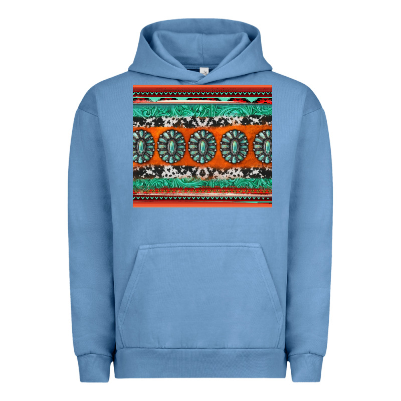 Turquoise Gemstone Western Urban Hoodie by Jasminsmagicworld | Teevron