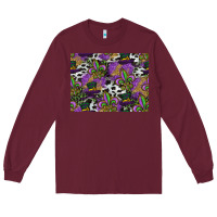 Burgundy mardi gras celebration pattern Long Sleeve Tee - CowhideDigitalArt