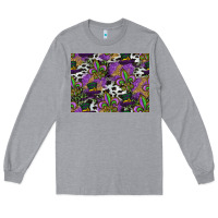 Heather Grey mardi gras celebration pattern Long Sleeve Tee - CowhideDigitalArt