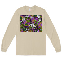 Mushroom mardi gras celebration pattern Long Sleeve Tee - CowhideDigitalArt