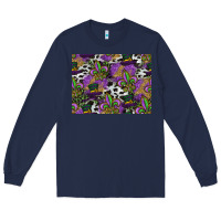Navy mardi gras celebration pattern Long Sleeve Tee - CowhideDigitalArt