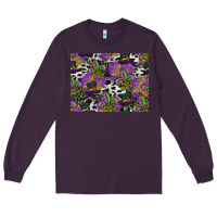 Plum mardi gras celebration pattern Long Sleeve Tee - CowhideDigitalArt