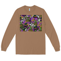 Toasted Coconut mardi gras celebration pattern Long Sleeve Tee - CowhideDigitalArt