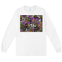 White mardi gras celebration pattern Long Sleeve Tee - CowhideDigitalArt