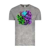 Cloud Rock Colorful Leopard patch Vintage Tee - RanaPortraitStore