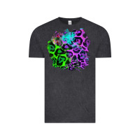 Vintage Black Colorful Leopard patch Vintage Tee - RanaPortraitStore