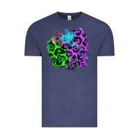 Vintage Denim Colorful Leopard patch Vintage Tee - RanaPortraitStore