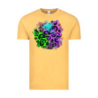 Vintage Mustard Colorful Leopard patch Vintage Tee - RanaPortraitStore