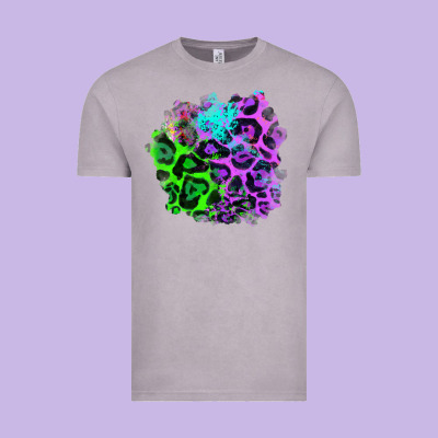 Colorful Leopard Patch Vintage Tee Designed By Ranaportraitstore