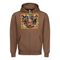 Chestnut highland cow Zipper Hoodie - JahusDesignShop