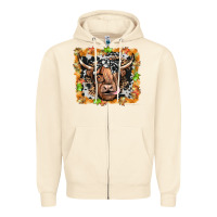 Sandshell highland cow Zipper Hoodie - JahusDesignShop