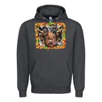 Smoke highland cow Zipper Hoodie - JahusDesignShop