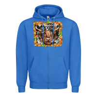 True Royal highland cow Zipper Hoodie - JahusDesignShop