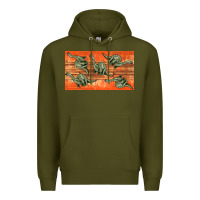 Army Green dinosaur brontosaurus sippy cup Premium Hoodie - Artiststas