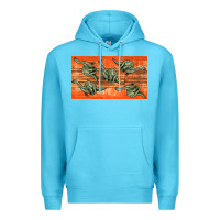 Ocean Blue dinosaur brontosaurus sippy cup Premium Hoodie - Artiststas