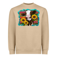 Mushroom western cow sunflowers serape leopard Heavyweight Sweatshirt - RanaPortraitStore