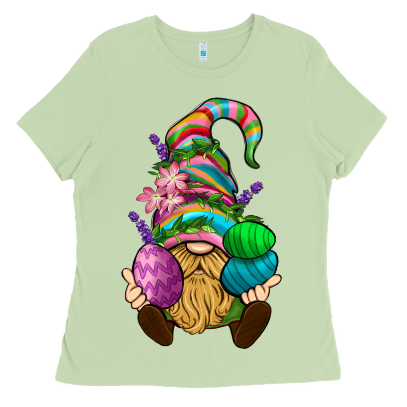Easter Holding Eggs Gnome Ladies Tee by BundleAndBundleShop | Teevron