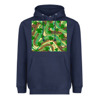 Navy shamrock leopard Heavyweight Hoodie - RanaPortraitStore