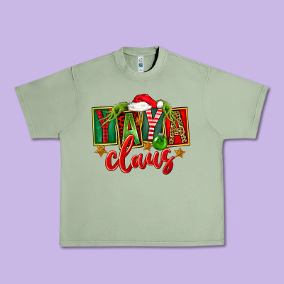 Christmas Yaya Claus Urban Heavy Tee Designed By Fadigitalartstudio