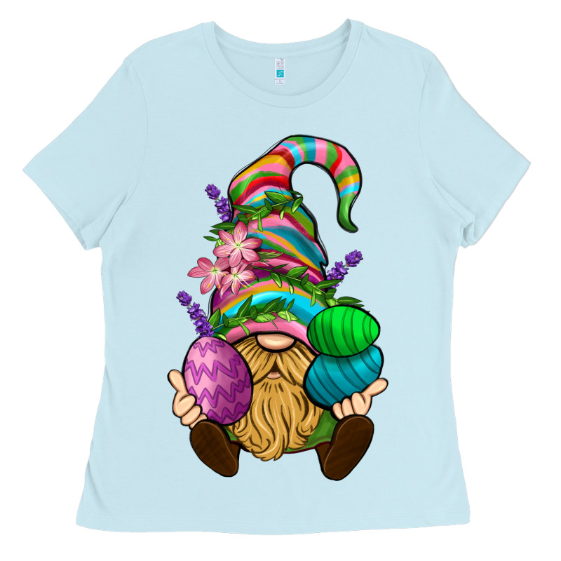Easter Holding Eggs Gnome Ladies Tee by BundleAndBundleShop | Teevron