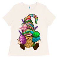 Bone Easter Holding Eggs Gnome Ladies Tee - BundleAndBundleShop