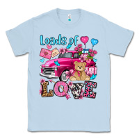 Dusty Blue loads of love valentine's day olivia Classic Tee - OliviaCreatesArt