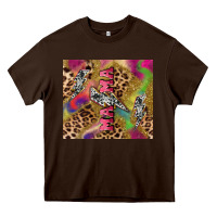 Chocolate Brown Colorful leopard lightning bolt tumbler mother's Heavy Core Tee - HowdyJamesFarm