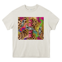 Cream Colorful leopard lightning bolt tumbler mother's Heavy Core Tee - HowdyJamesFarm