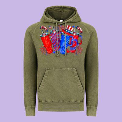 American Obsessive Cup Vintage Hoodie Designed By Cowhidedigitalart