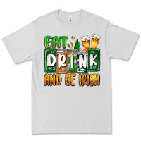 Dove Grey St. Patrick's Eat drink and be Irish Premium Tee - OliviaCreatesArt