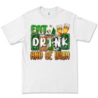 White St. Patrick's Eat drink and be Irish Premium Tee - OliviaCreatesArt