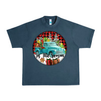 Midnight Navy Tis The Season Truck Urban Heavy Tee - FaDigitalArtStudio