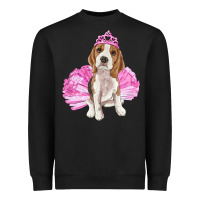 Black balerina beagle with tutu Heavyweight Sweatshirt - RanaPortraitStore