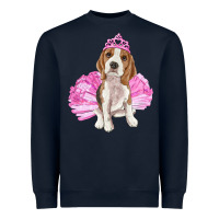 Navy balerina beagle with tutu Heavyweight Sweatshirt - RanaPortraitStore